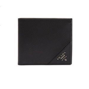 NWT Prada Mens Saffiano black wallet